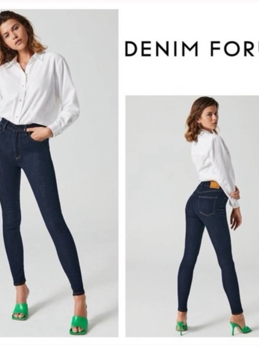 Denim Forum Dark Indigo The Lola High Rise Skinny 30L size 26